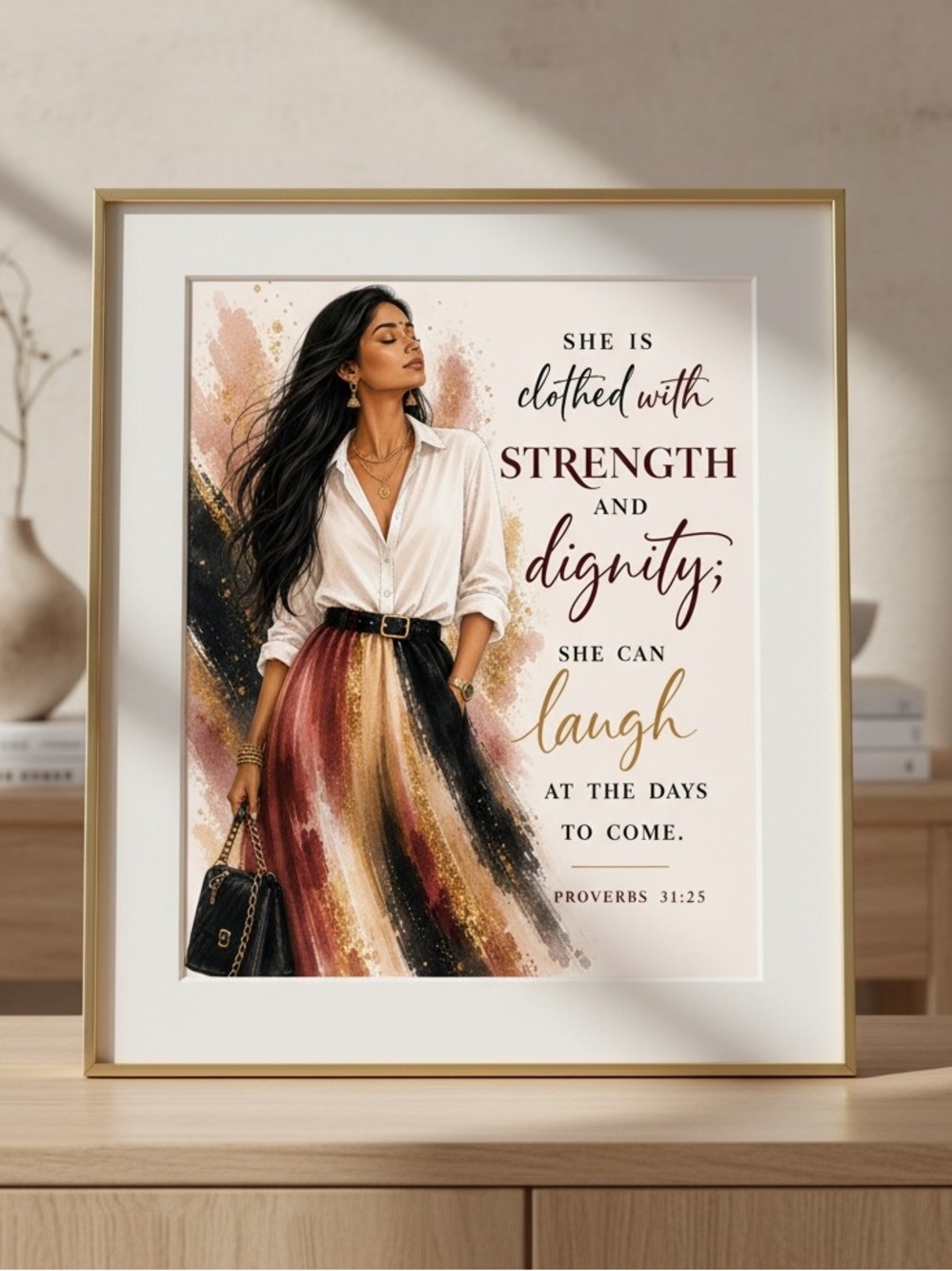 DDS Art Print, 8x10, Bible Verse, Paper Print, Unframed, Women’s Series